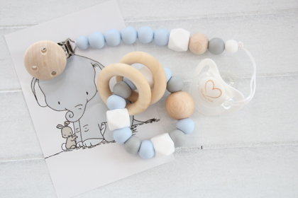 Zila graušanas manta ar knupīša turētāju